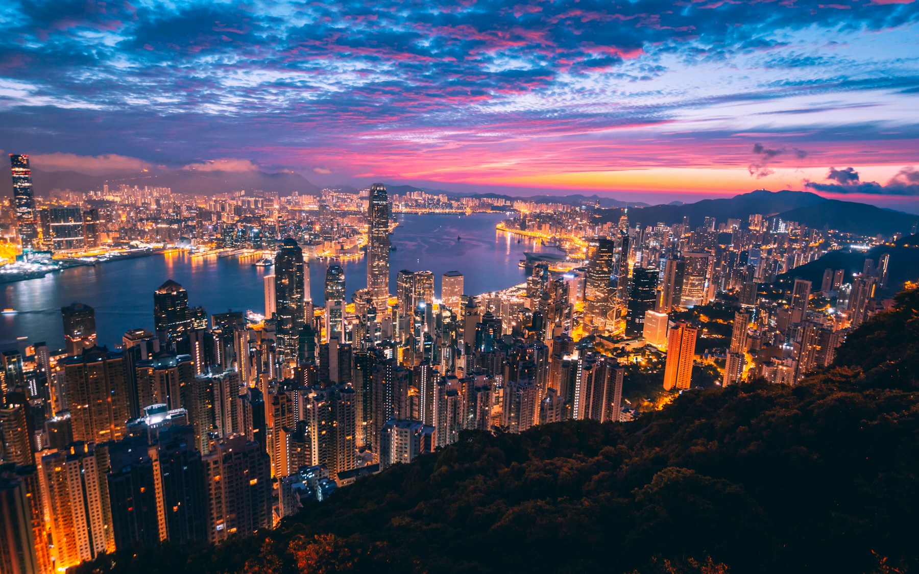 太平山顶 · 维多利亚港